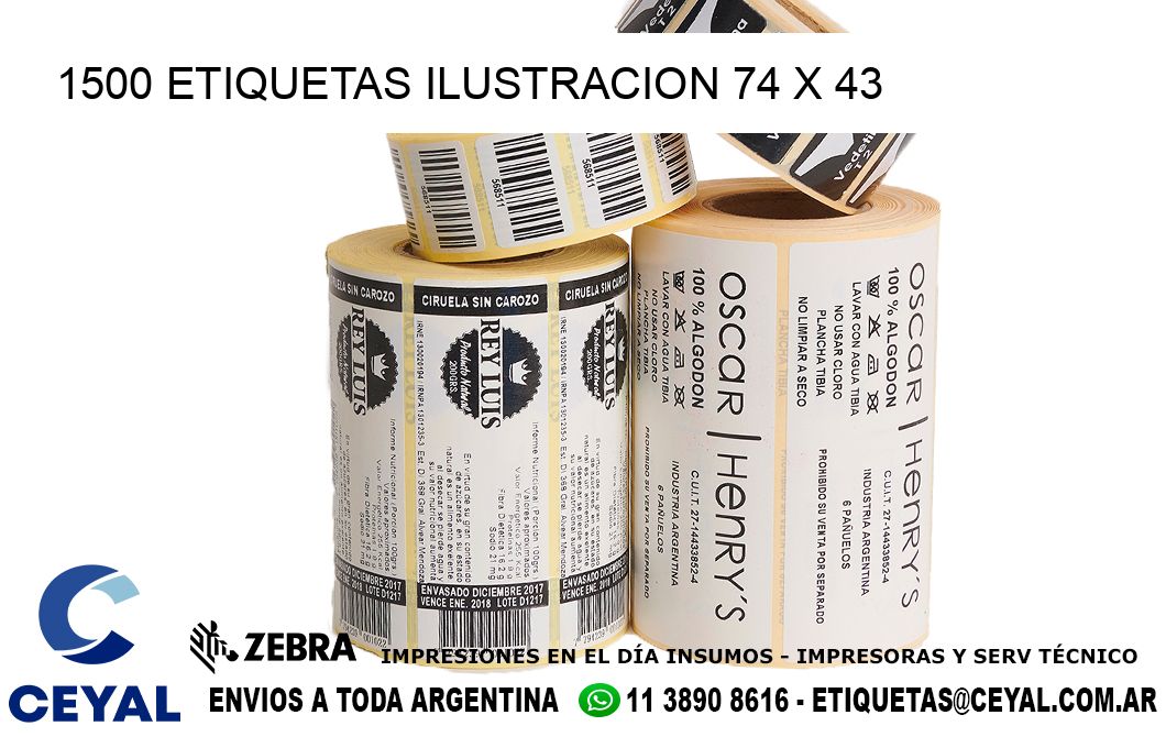 1500 ETIQUETAS ILUSTRACION 74 x 43