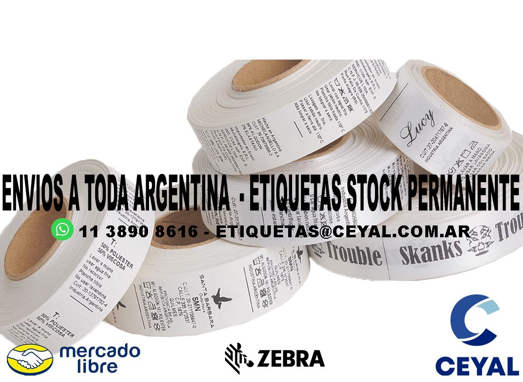 1600 ETIQUETAS PERSONALIZADAS 93 x 44