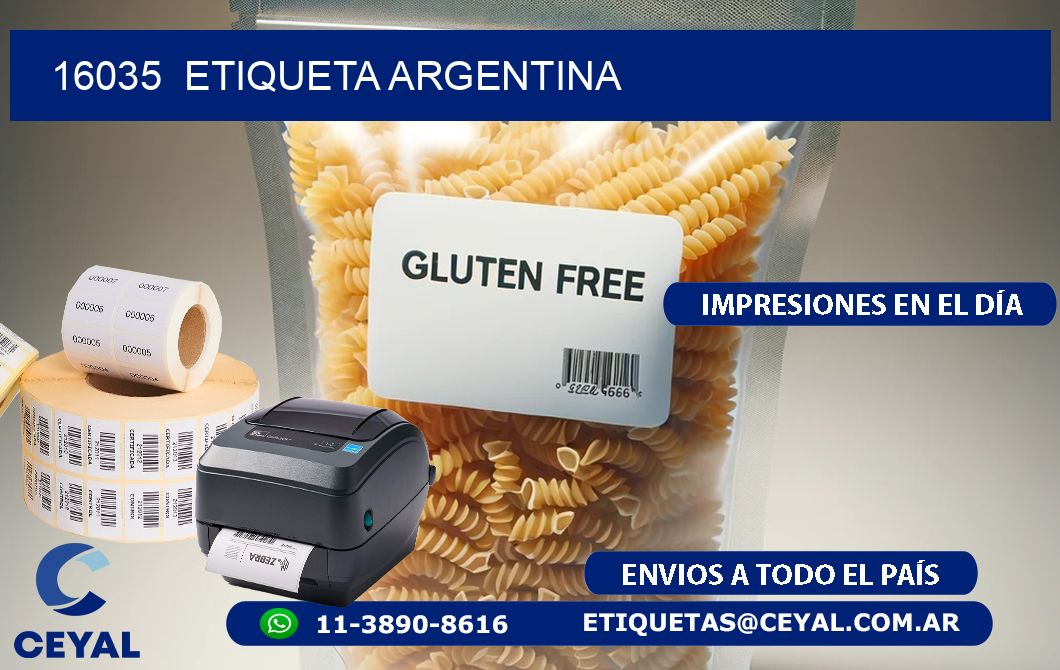 16035  ETIQUETA ARGENTINA