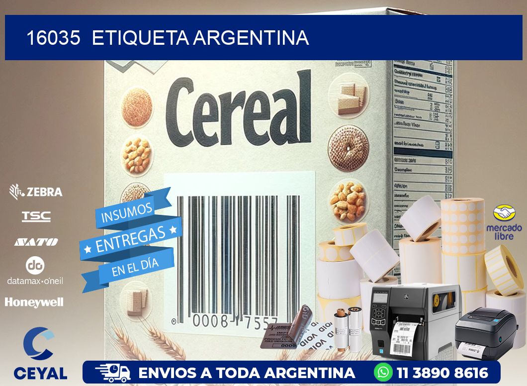 16035  ETIQUETA ARGENTINA