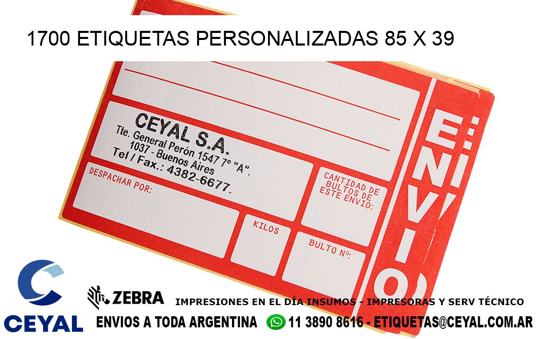 1700 ETIQUETAS PERSONALIZADAS 85 x 39