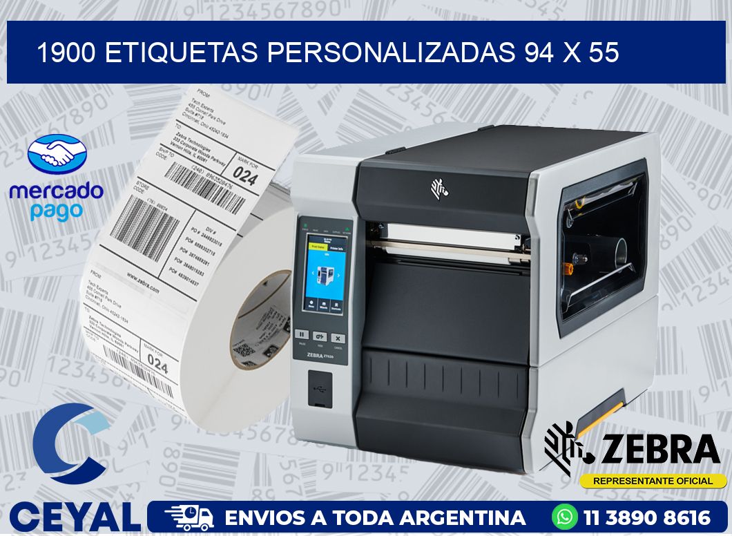 1900 ETIQUETAS PERSONALIZADAS 94 x 55