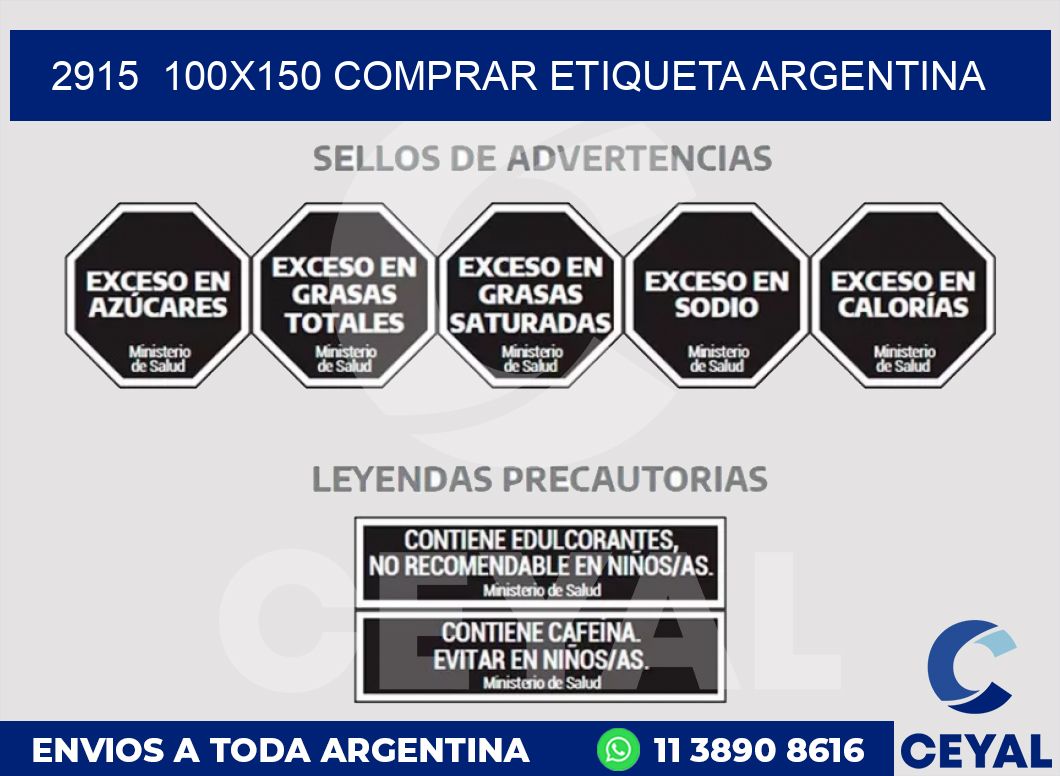 2915  100X150 COMPRAR ETIQUETA ARGENTINA