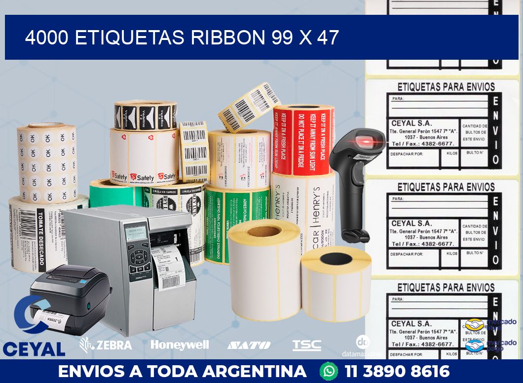 4000 ETIQUETAS RIBBON 99 x 47