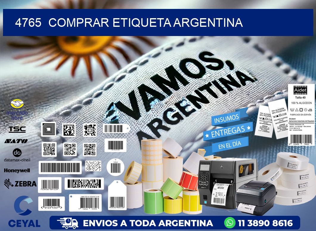 4765 COMPRAR ETIQUETA ARGENTINA