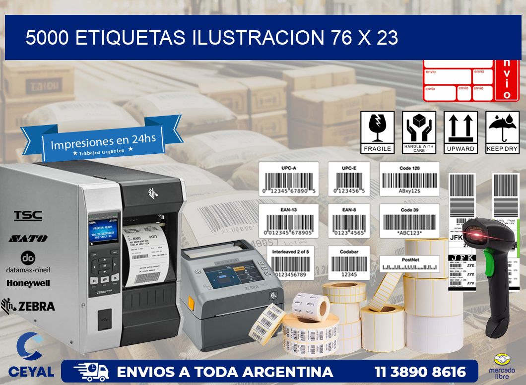 5000 ETIQUETAS ILUSTRACION 76 x 23