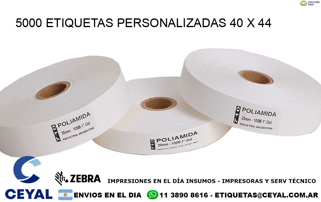 5000 ETIQUETAS PERSONALIZADAS 40 x 44