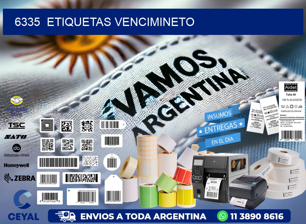 6335  ETIQUETAS VENCIMINETO