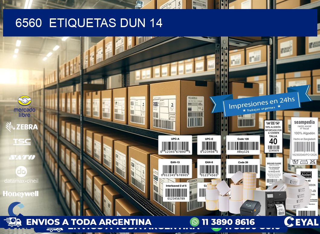 6560 ETIQUETAS DUN 14