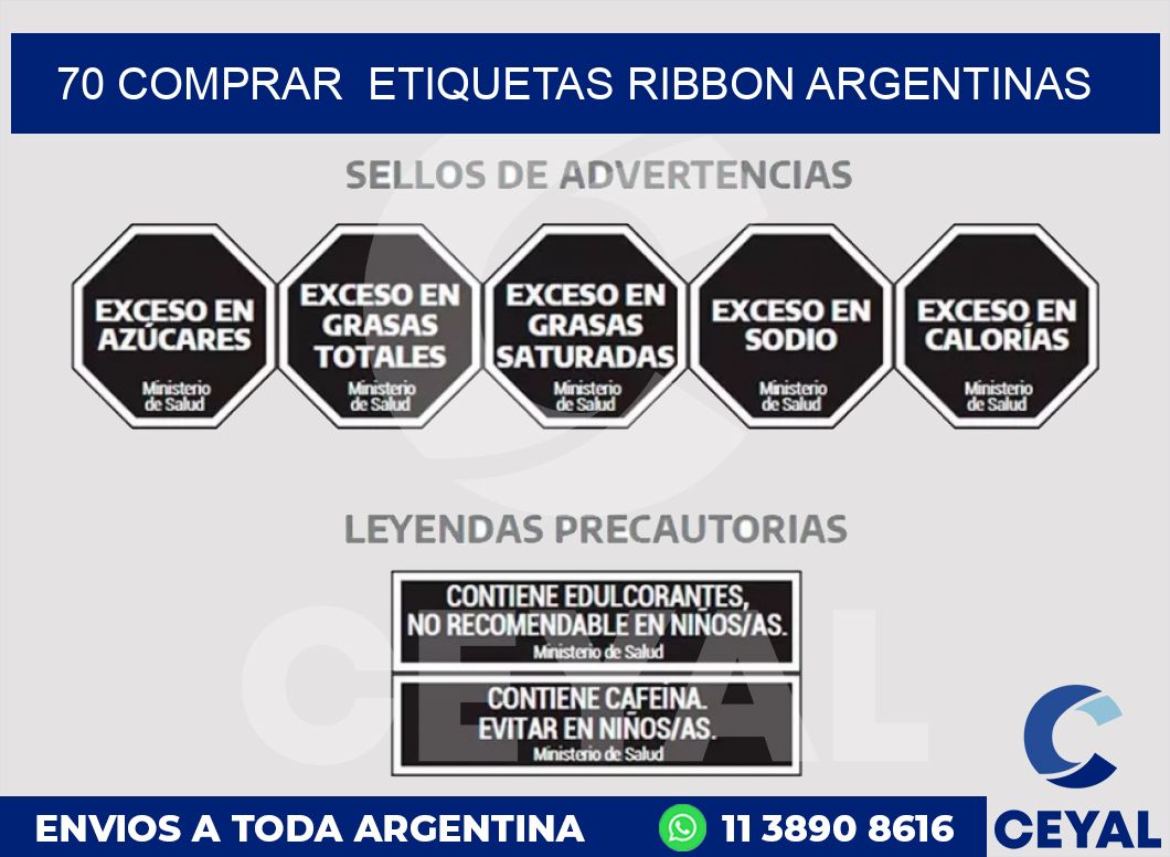 70 COMPRAR  ETIQUETAS RIBBON ARGENTINAS