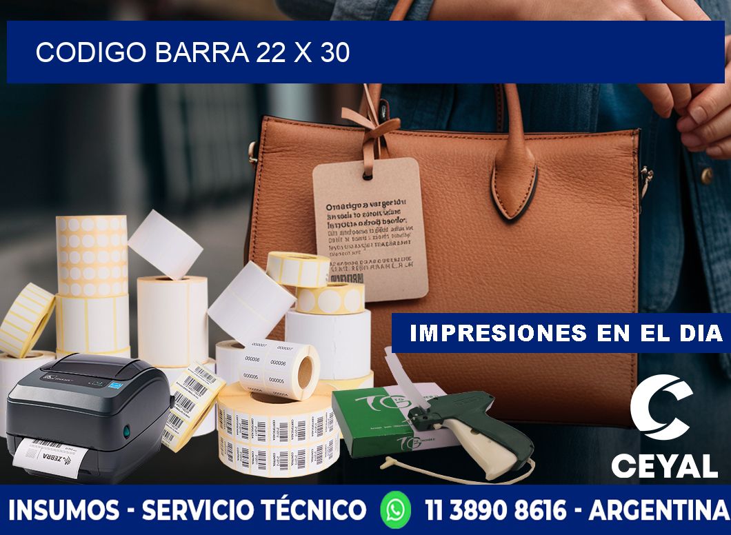 CODIGO BARRA 22 x 30