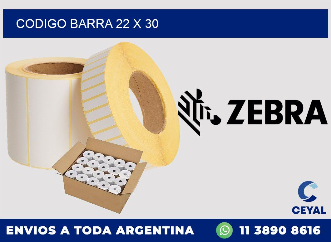 CODIGO BARRA 22 x 30