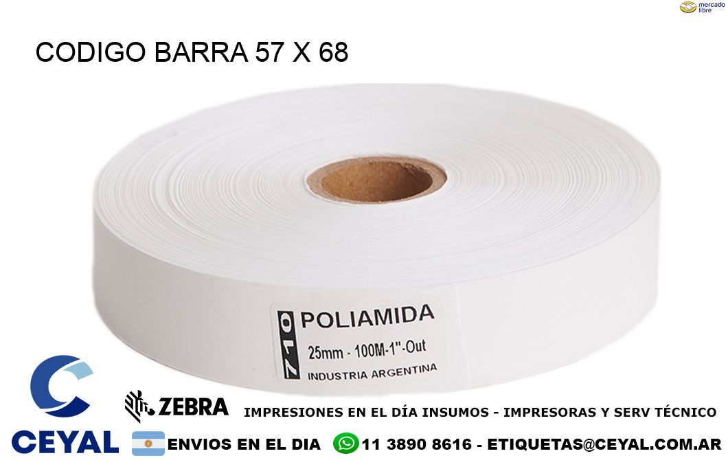 CODIGO BARRA 57 x 68