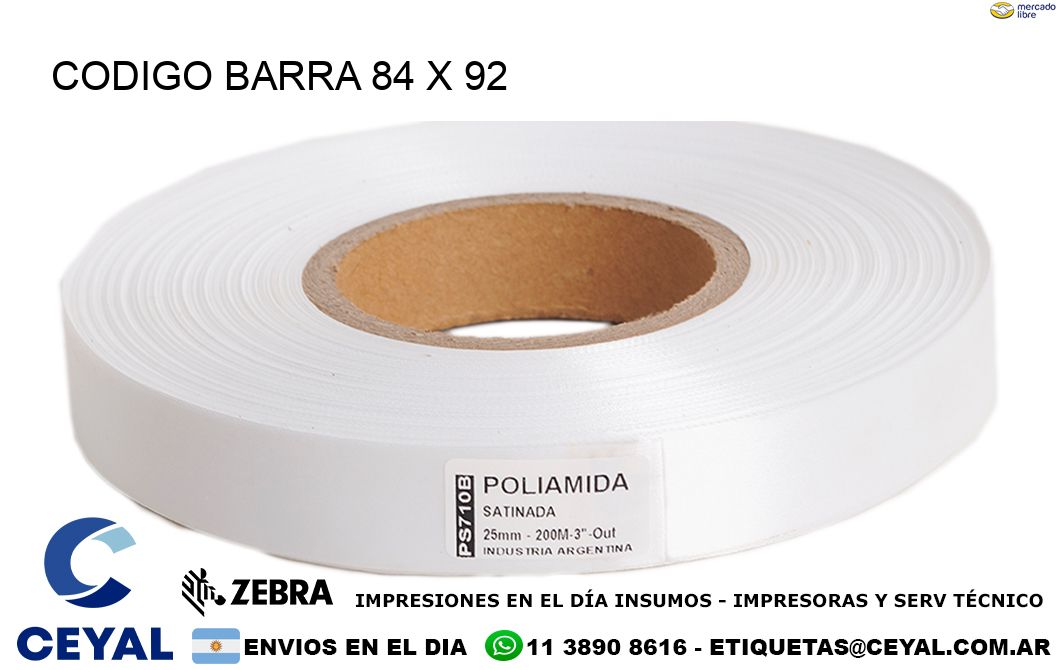 CODIGO BARRA 84 x 92