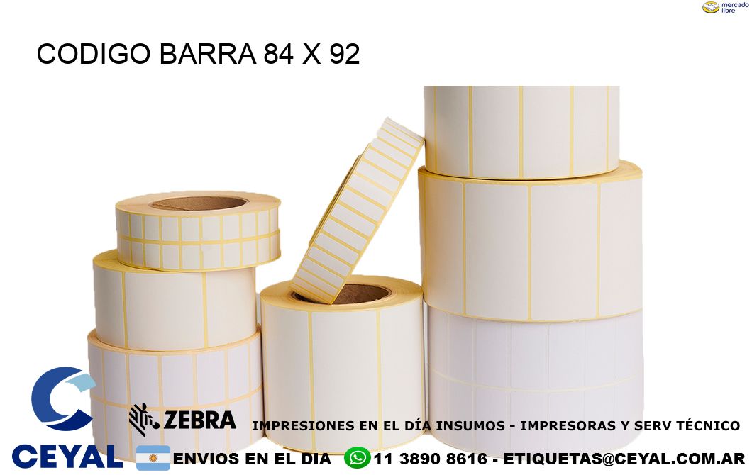 CODIGO BARRA 84 x 92