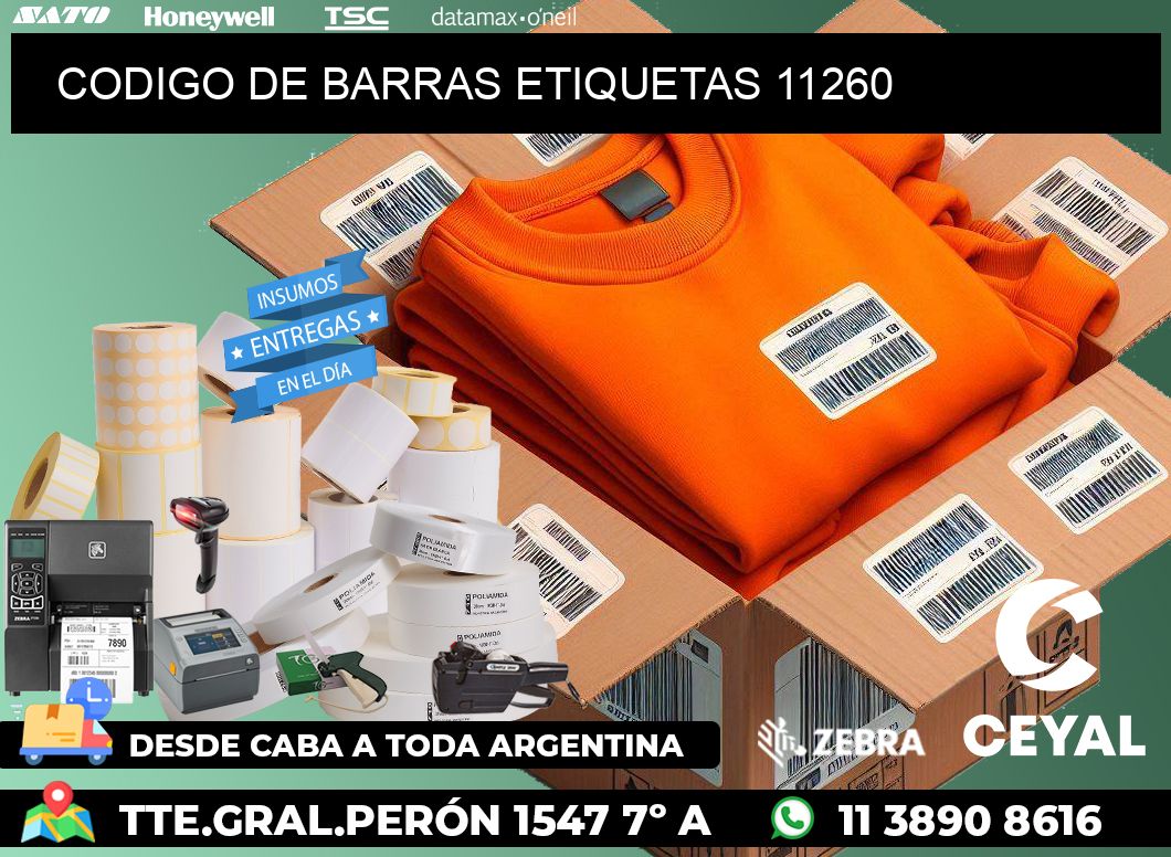 CODIGO DE BARRAS ETIQUETAS 11260