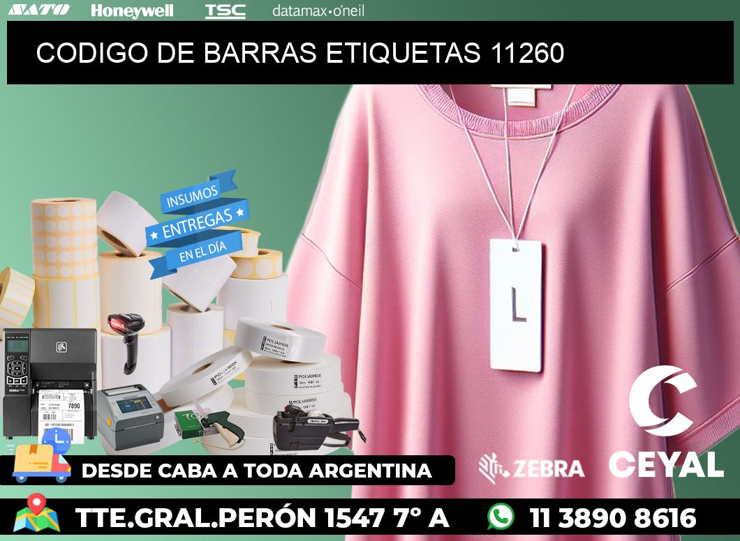 CODIGO DE BARRAS ETIQUETAS 11260
