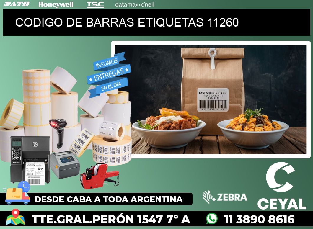 CODIGO DE BARRAS ETIQUETAS 11260