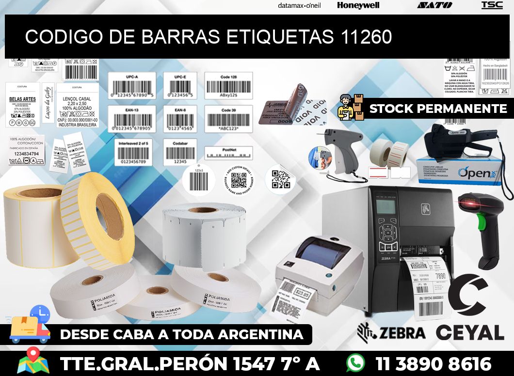 CODIGO DE BARRAS ETIQUETAS 11260