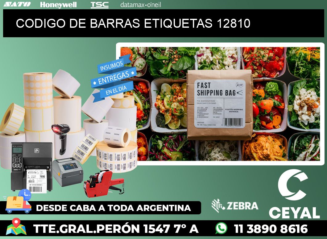 CODIGO DE BARRAS ETIQUETAS 12810