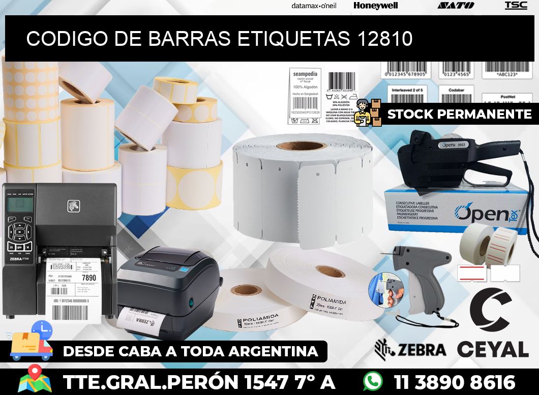 CODIGO DE BARRAS ETIQUETAS 12810