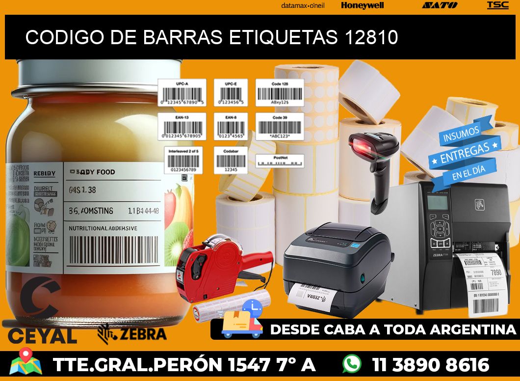 CODIGO DE BARRAS ETIQUETAS 12810