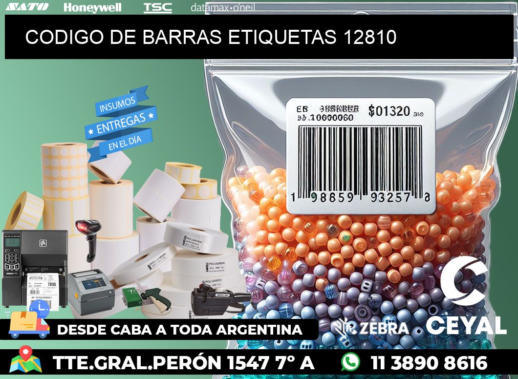 CODIGO DE BARRAS ETIQUETAS 12810