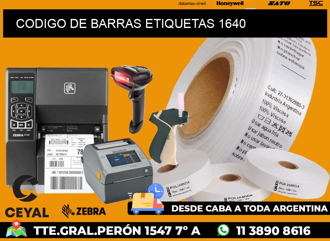 CODIGO DE BARRAS ETIQUETAS 1640