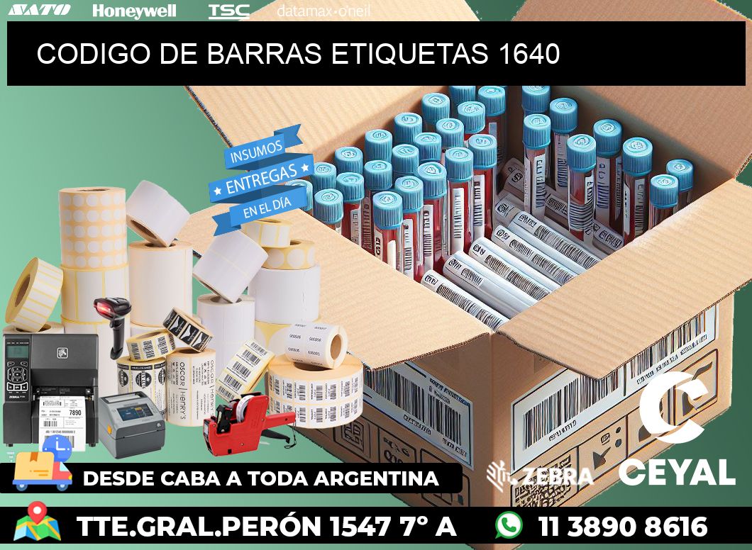 CODIGO DE BARRAS ETIQUETAS 1640