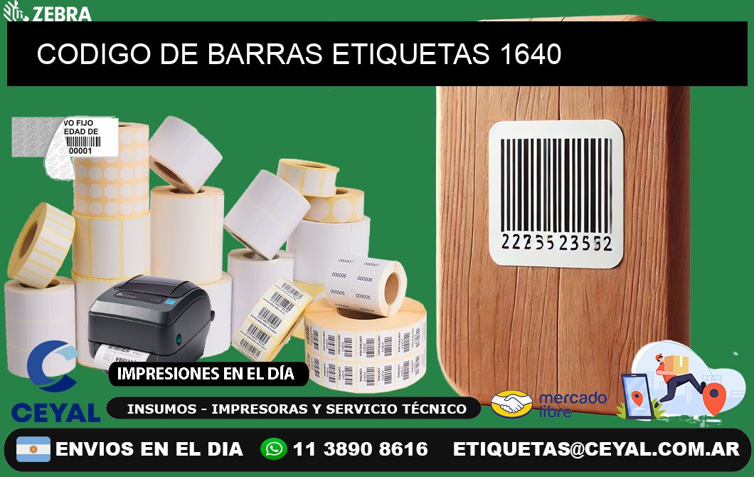 CODIGO DE BARRAS ETIQUETAS 1640