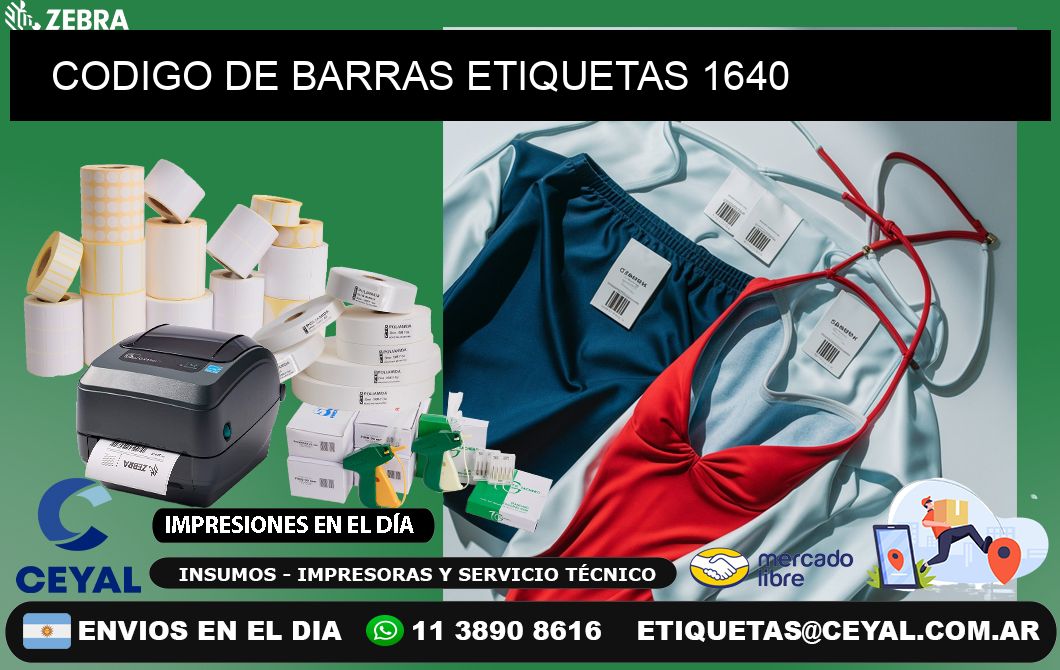 CODIGO DE BARRAS ETIQUETAS 1640