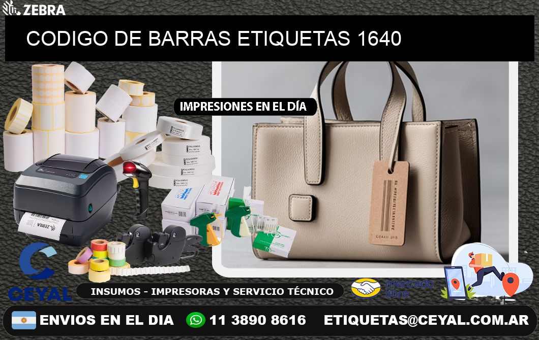 CODIGO DE BARRAS ETIQUETAS 1640