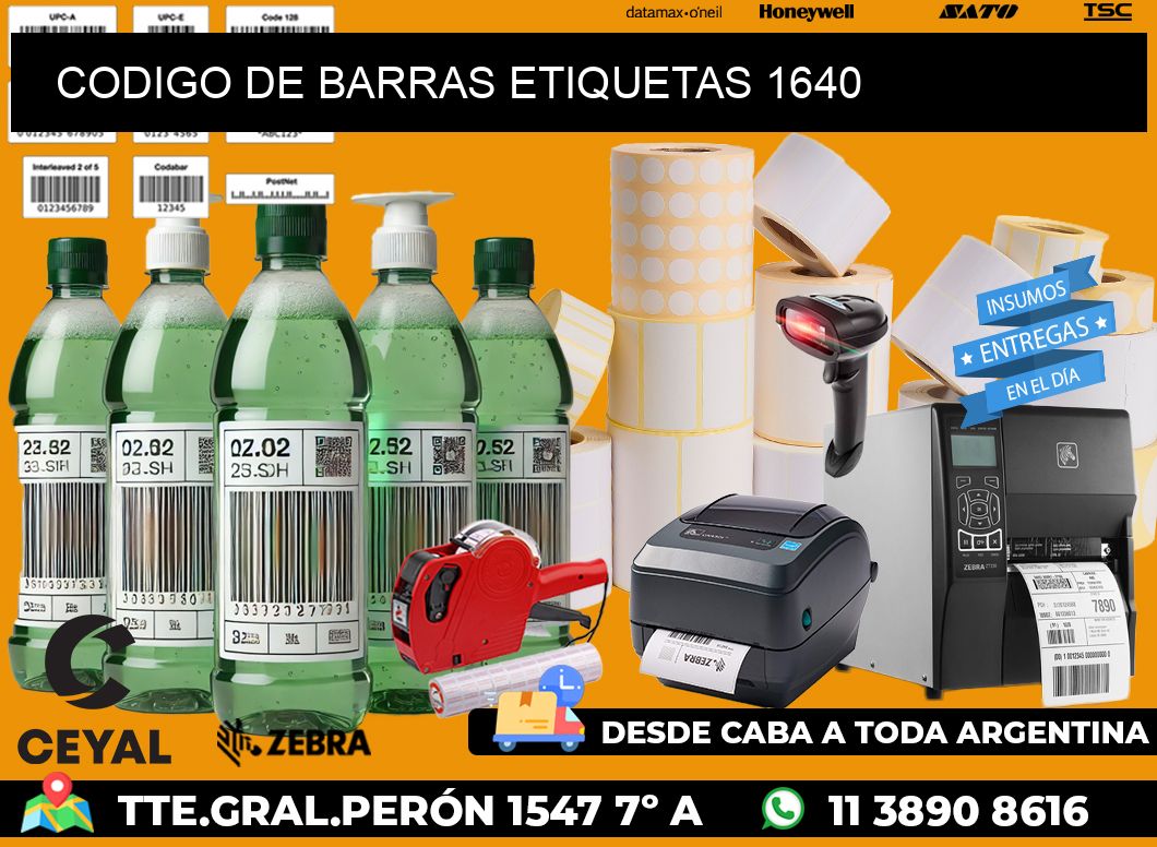 CODIGO DE BARRAS ETIQUETAS 1640
