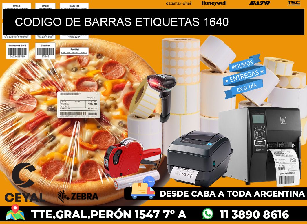 CODIGO DE BARRAS ETIQUETAS 1640