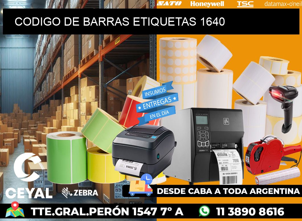 CODIGO DE BARRAS ETIQUETAS 1640
