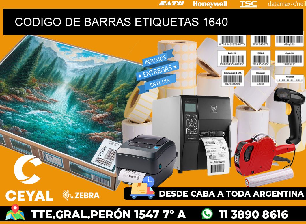 CODIGO DE BARRAS ETIQUETAS 1640