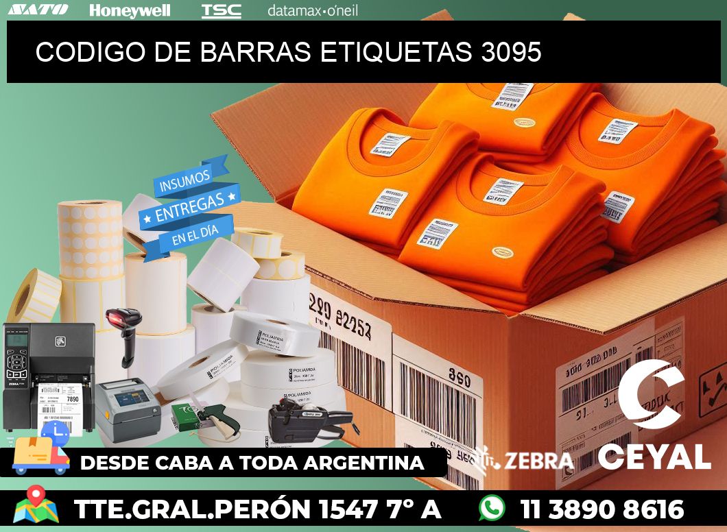 CODIGO DE BARRAS ETIQUETAS 3095
