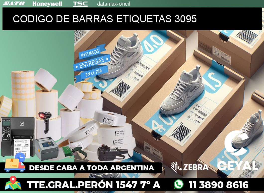 CODIGO DE BARRAS ETIQUETAS 3095