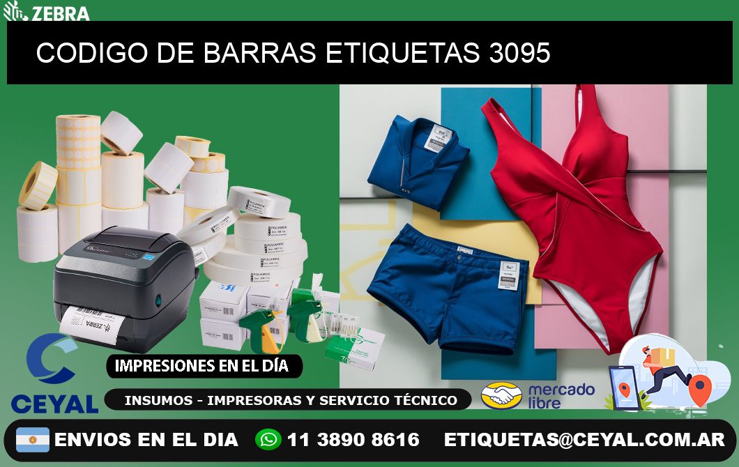 CODIGO DE BARRAS ETIQUETAS 3095