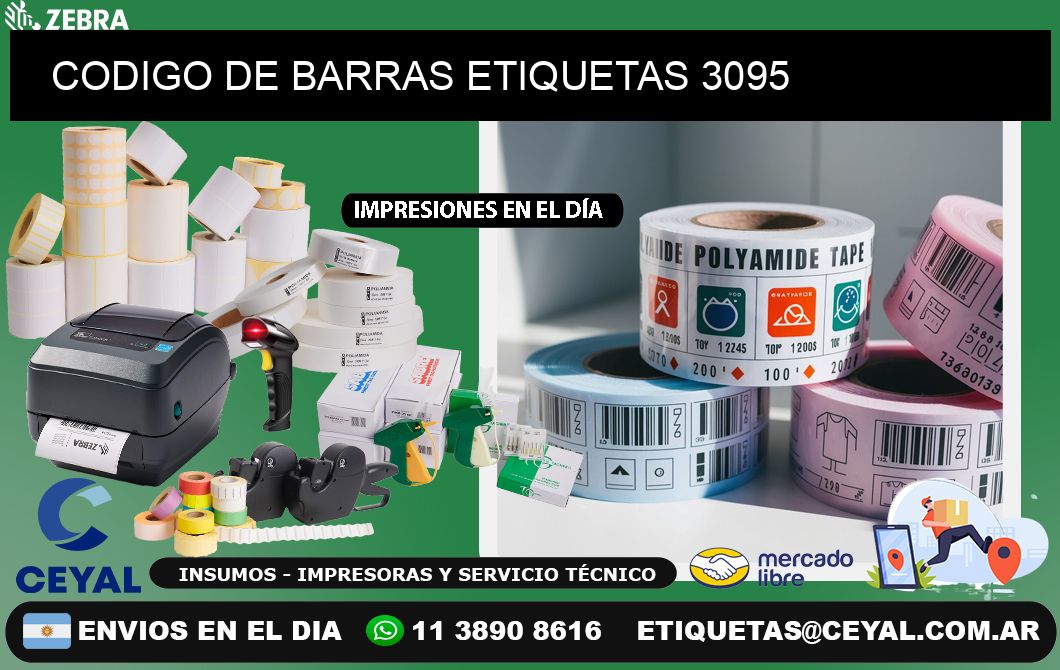 CODIGO DE BARRAS ETIQUETAS 3095