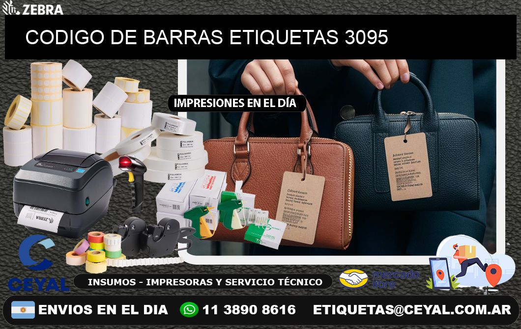 CODIGO DE BARRAS ETIQUETAS 3095