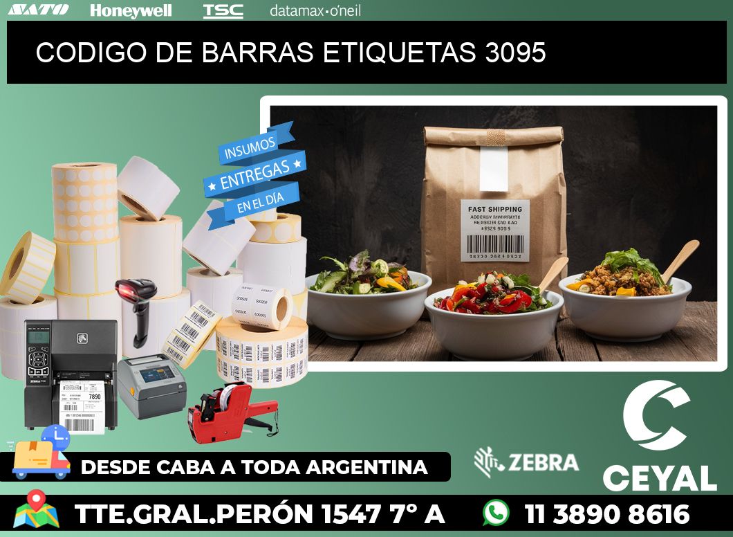 CODIGO DE BARRAS ETIQUETAS 3095