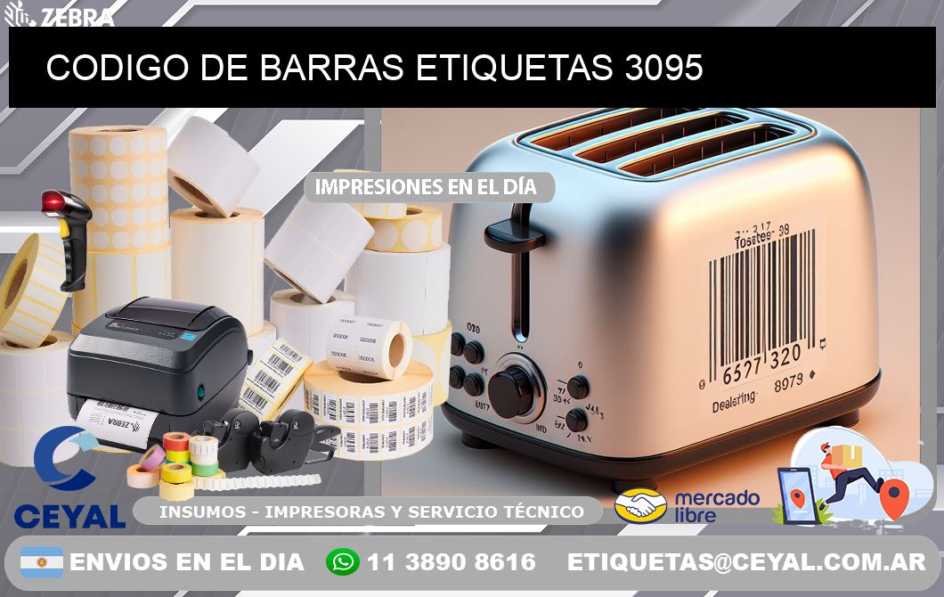 CODIGO DE BARRAS ETIQUETAS 3095