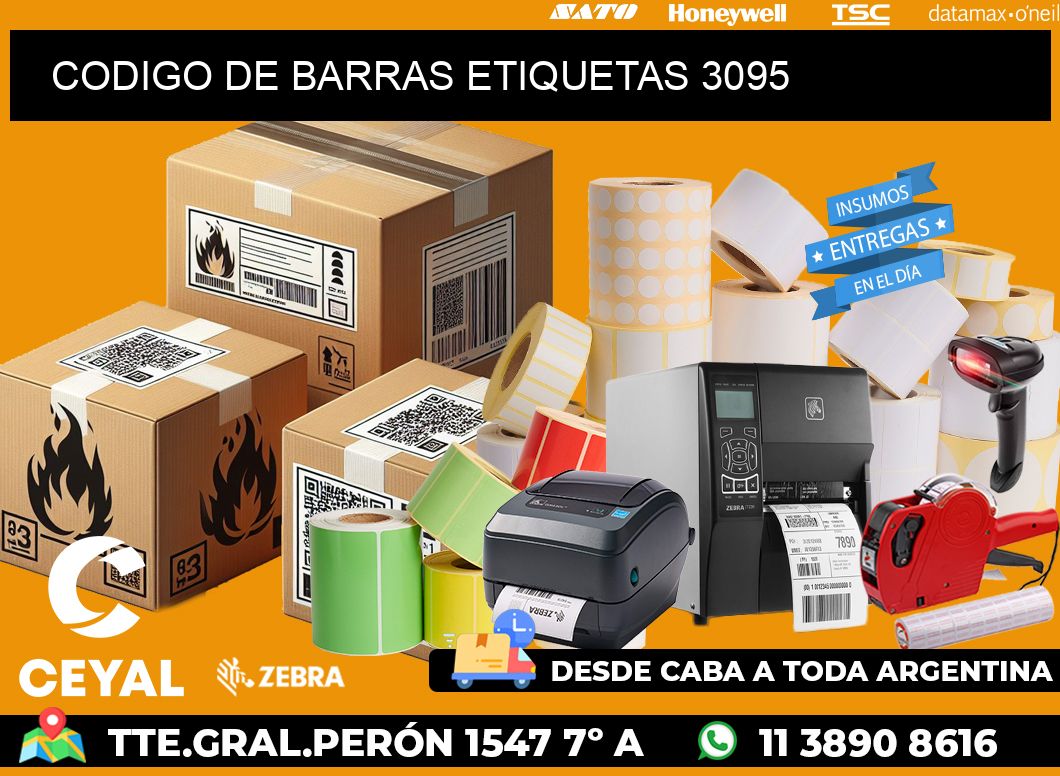 CODIGO DE BARRAS ETIQUETAS 3095