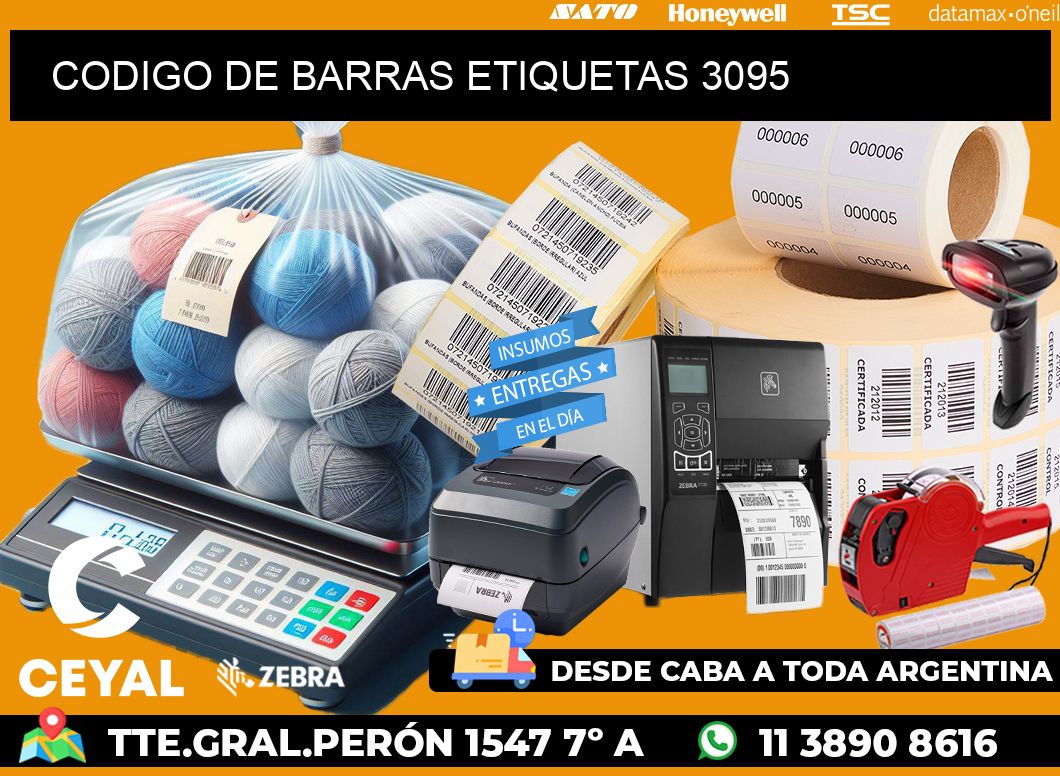 CODIGO DE BARRAS ETIQUETAS 3095