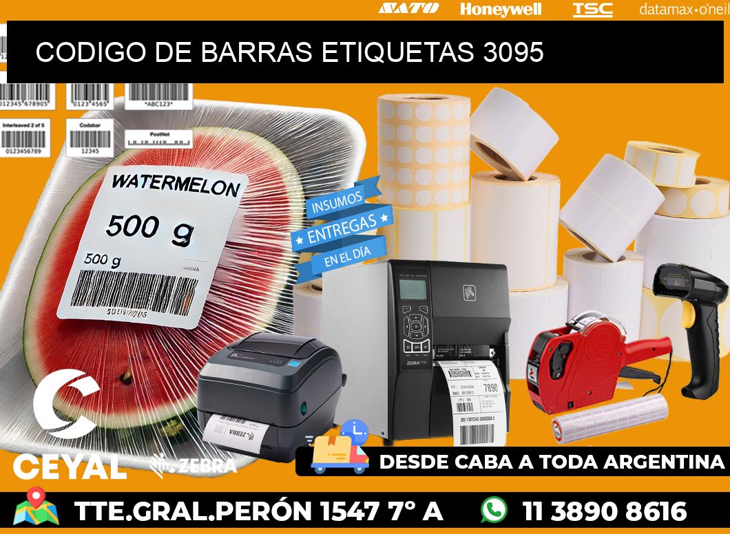 CODIGO DE BARRAS ETIQUETAS 3095