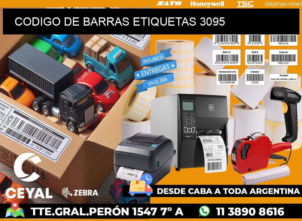 CODIGO DE BARRAS ETIQUETAS 3095