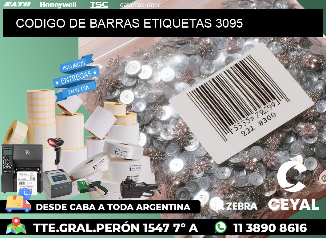 CODIGO DE BARRAS ETIQUETAS 3095