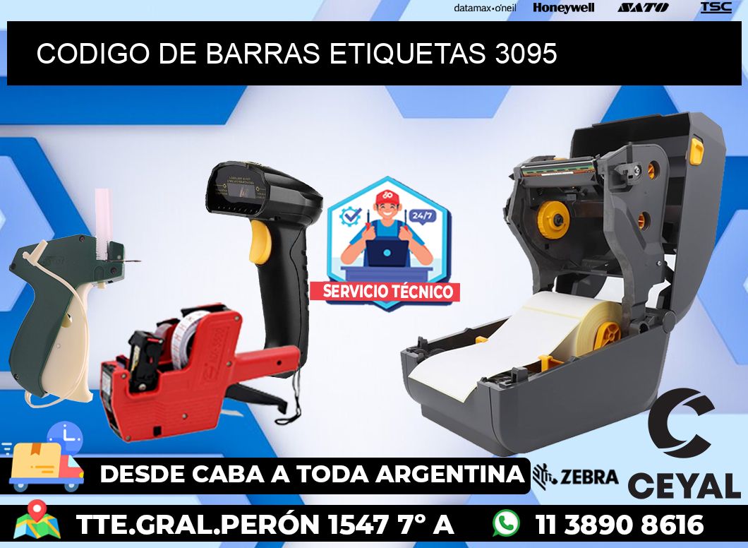 CODIGO DE BARRAS ETIQUETAS 3095