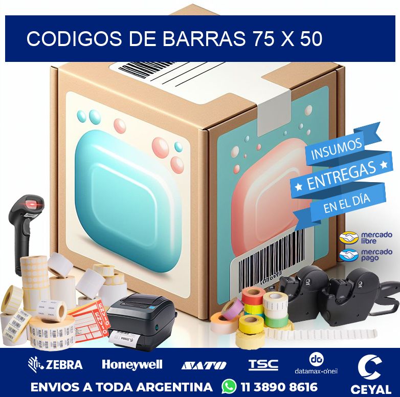 CODIGOS DE BARRAS 75 x 50